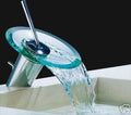 Waterfall glass fountain mixer basin Tap sink designer hot & cold chrome faucet