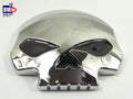 SKULL SKELETAL CHROME DECORATIVE ADHESIVE CHROME ABS CAR BADGE EMBLEM 80MM (Z51)