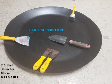  LARGE ROUND BOWL DISC TOUGH ABS PLASTIC  BLACK  DIY BUILDERS DECORATION CEMENT MIXING  PLASTERING   PASTE MIXING  SAND MIXER  OIL DRAINING ON VEHICLES 