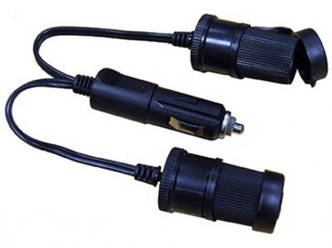 TWIN EXTENSION SOCKET 12 V CIGARETTE LIGHTER ELECTRICAL VEHICLE AUTOMOTIVE CA63