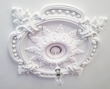 85CM LARGE Ceiling Rose Beautiful White Ornate Home Decor Medallion HUGE CR7-XL