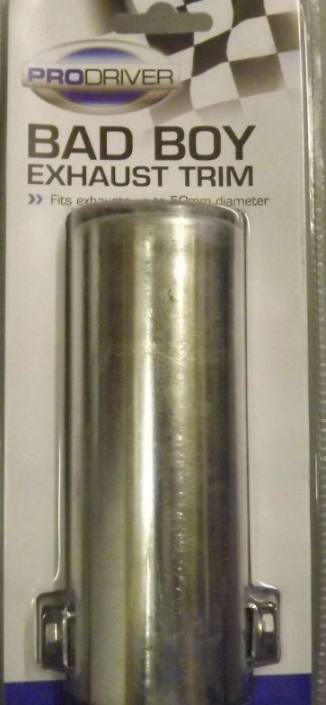 Motorbike, Scooters Exhaust Pipe Chrome Trim Tip extension Fit 50mm x 144mm long