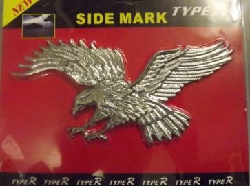 Flying eagle Chrome Silver badge 3D cards logo emblem stick on NEW