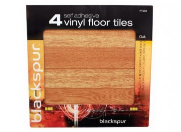 4PK SELF ADHESIVE FLOOR TILES OAK EFFECT FLOORING 4 SQ FT COVERED H30OAK