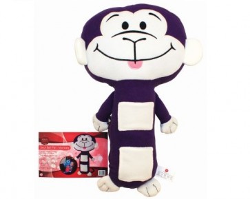 SEAT BELT PET MONKEY COVER SOFT TOY COMFORT PILLOW CAR SEATBELT CHILDREN H7
