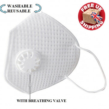 Wholesale Job Lot Face Mask KN95 WITH VALVE Respirator Protection Filter for Health, Hayfever Pollution Pollen Smoke and Personal Safety -  Reusable High Quality   Qty x 50 pieces