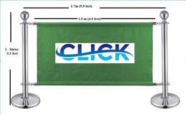 Cafe banner divider stand sign poles stanchion posts green barriers pvc oxford Posts