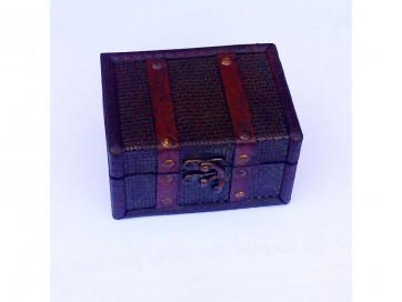 2 x MINI DECORATIVE Boxes JEWELLERY Chest Decoupage Art Craft Storage Box LS17