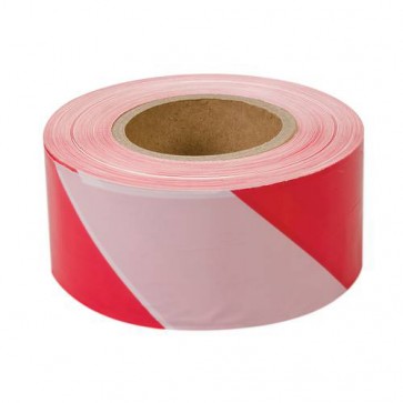 BRAND NEW BARRIER TAPE SAFETY CAUTION HAZARD 70 MM x 500 M RED WHITE P108