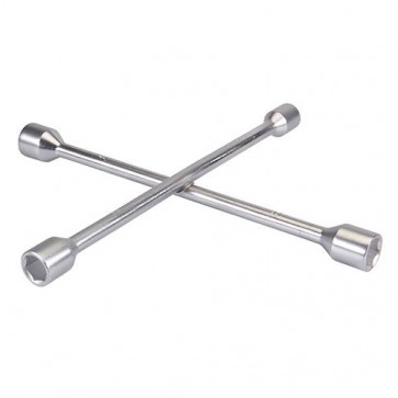 CROSS WRENCH 4 SOCKETS 17MM 19MM 21MM 23MM WHEEL CAR VAN WRENCH P24