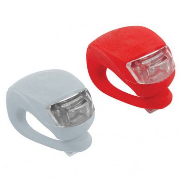 LED CLIP-ON LIGHTS 2PK RED & WHITE BIKES CYCLCE BICYCLES HELMETS BAGS P27