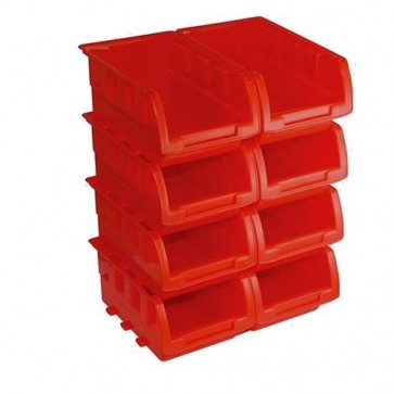 BRAND NEW STACKING BOXES SET 8PCE 165 x 195 x 75 MM TOOL STORAGE GARAGE P302