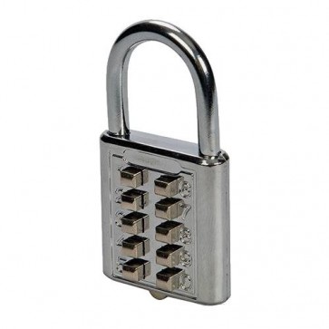 BRAND NEW 10 DIGIT COMBINATION PADLOCK 38 MM 24 x 27 x 5 MM SECURITY LOCK P311