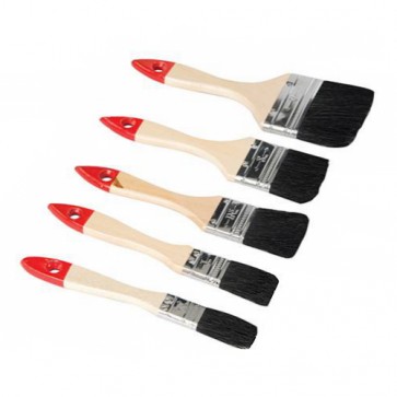 BRAND NEW DISPOSABLE BRUSH SET 5PCE VARIOUS SIZES DECORATING PAINT BRUSHES P53