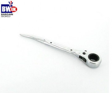 23mm Steel Podger Deep Socket Ratchet Heavy Duty Scaffold Spanner Hex Flat -S2