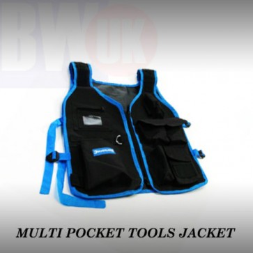 High Quality light nylon Adjustable Tool Jacket multiple pocket zip carrier -S48
