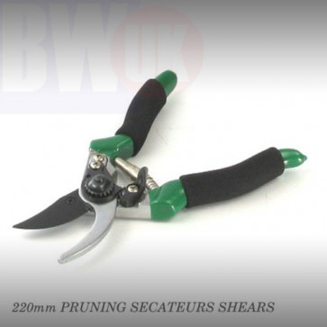 220mm Garden Pruning Shears Bypass Secateurs aluminium spring soft grip S70