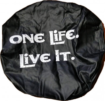 4X4 TYRE COVER 'ONE LIFE LIVE IT' SPARE WHEEL TIRE REAR COVER HONDA SUZUKI NEW