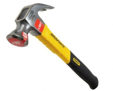 Stanley Professional Curved Claw Hammer Graphite Shaft 450g (16oz) STA151505 T41