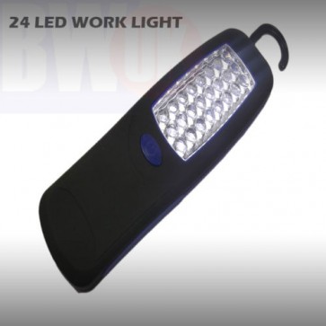 24 LED TORCH LIGHT WORK WATERPROOF SWIVEL HOOK MAGNET INSPECTION LIGHTS - T7