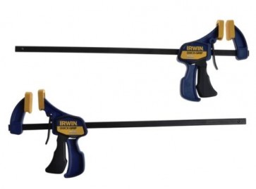 2 X IRWIN 12" QUICK GRIP SPEED MINI BAR CLAMPS TRIGGER 300MM TWIN PACK NEW TB5