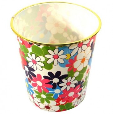 Printed Waste Basket Bin wastebasket paper Trash Can office home bedroom U208