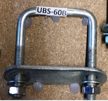 Steel Square U-Bolts Brackets Boat Trailer 60x90x10mm M10 Nut & Plate UBS-60B