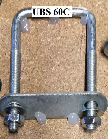 1x U bolts plate steps ladder van roof brackets hook 60x120x10 mm UBS-60C
