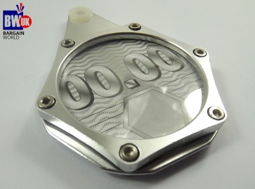 SILVER MOTORCYCLE MOTORBIKE BIKE MOPED TAX DISC HOLDER WATERPROOF METAL (Z74)