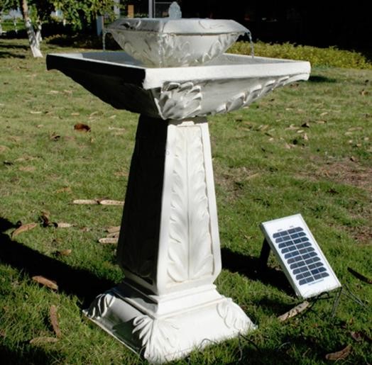 Large Solar Powered Outdoor Garden Water Fountain Feature Pond Bird