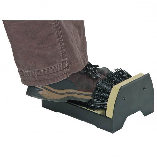 SHOE BRUSH MOUNT BOOT POLISH CLEANING MOUNTED REMOVES MUD DIRT SCRAPER