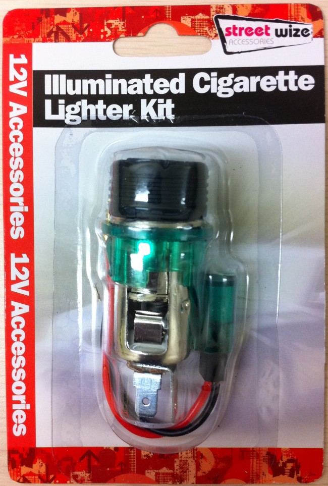 CIGARETTE LIGHTER KIT ILLUMINATED 12V AUTOMOTIVE ACCESSORY VEHICLE CA62