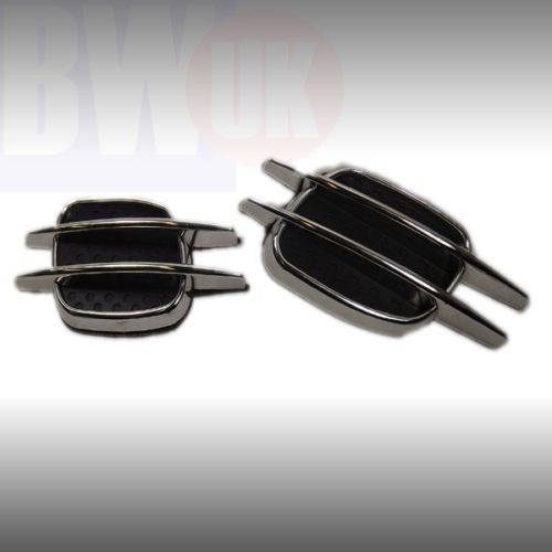 2pcs Universal Car Decal Badge Air Intake Hood Flow Sticker Decoration