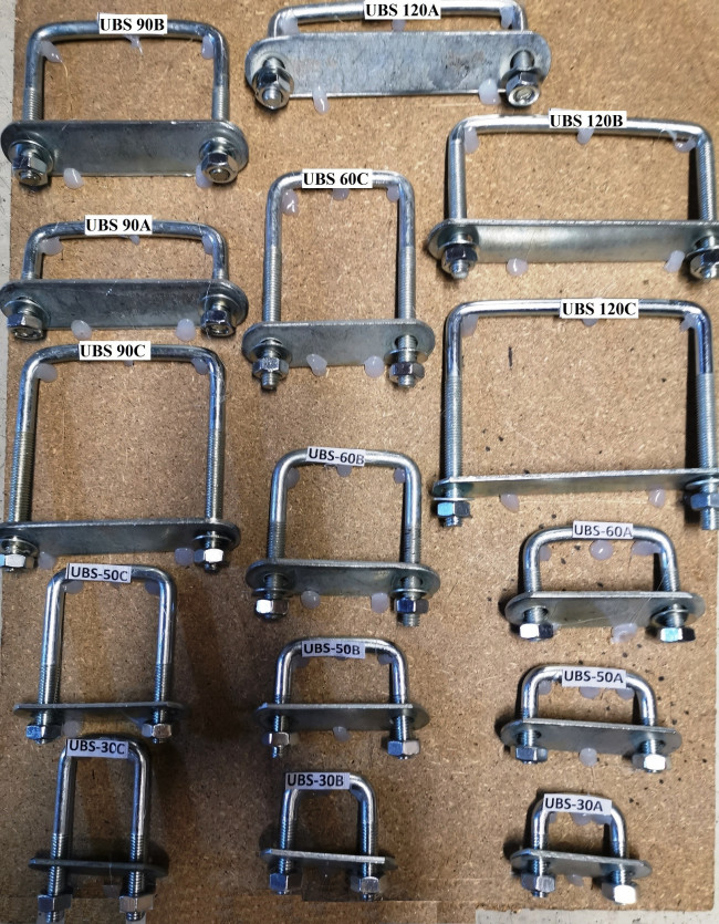 1 x Steel Square Ubolt Brackets Boat Trailer Click Superstore Ltd