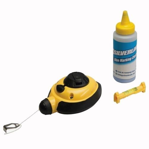 BRAND NEW FAST REWIND CHALK LINE SET 3PCE MARKING BUILDING DIY BLUE