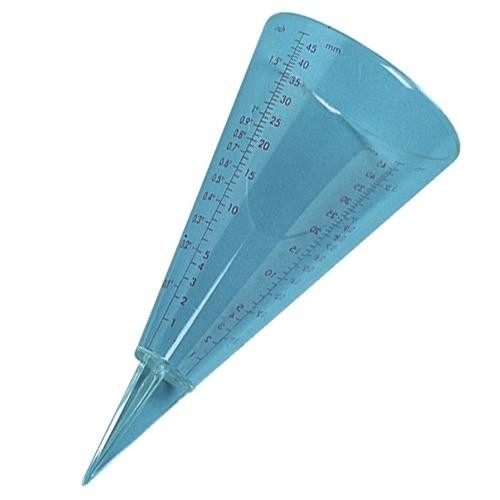 Accurate CONE shaped rainfall Measuring Gauge millimetres inches U220