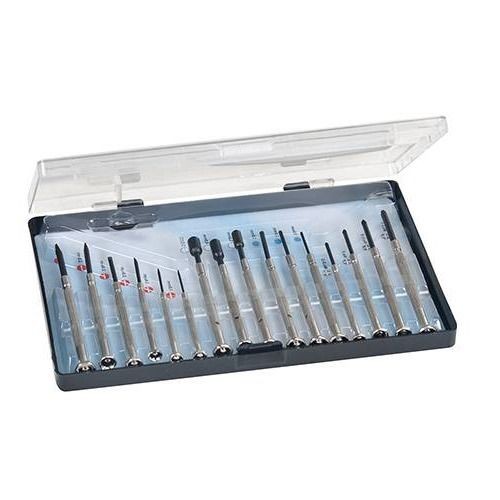 BRAND NEW JEWELLERS SCREWDRIVER SET 16PCE HEX SLOTTED PHILLIPS HAND