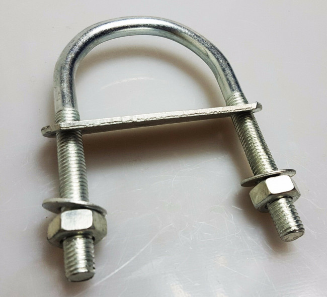 1xOval Round UBolts Brackets Boat Trailer 90x90x10mm M10 Nut Plate UBR90B Click Superstore Ltd