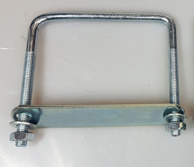 1x square Ubolt Brackets for Boat trailer 120x120x10mm Nuts & Plate