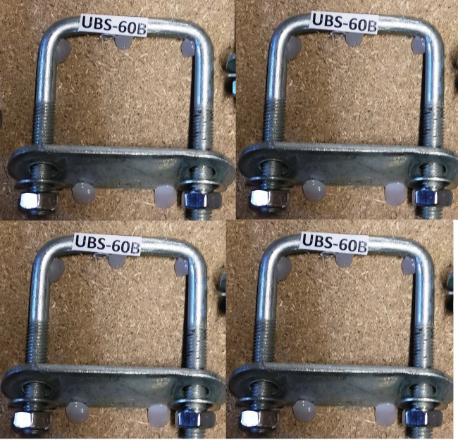 Steel Square UBolts Brackets Boat Trailer 60x90x10mm M10 Nut Plate UBS