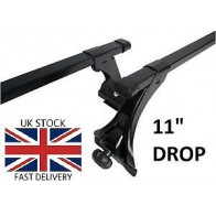 Roof bars with Rain Gutters Racks rails Pajero Shogun Volvo Estate Jeep 11" Drop
