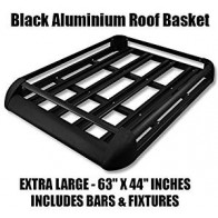 Large Black Aluminium Roof Rack Basket Tray Luggage Cargo Carrier with Bars 4x4 van fits disovery landrover Ford Transit Toyota XL-B
