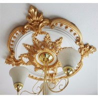 Large Beautiful Ornate GOLD Ceiling Rose Decor Victorian Medallion 72cm CR7G