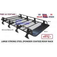 2.2m Steel Heavy Duty Large Roof Rack Platform Luggage Carrier Tray 4x4 SUV Minibus Caravan Discovery van fits Toyota Discovery Landrover Fiat Ducati Master 