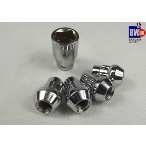 4 x Alloy Wheel Locking Bolt Anti Theft Nut 12 x 1.5mm Vauxhall Saab Volvo etc