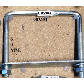 4 x square U-bolt u Brackets for Boat trailer 90wx60hx10mm Nuts & Plate UBS-90A