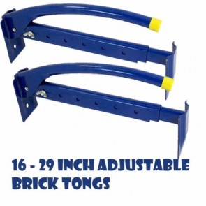 2 x Adjustable Brick Tongs Lifter Bricks Lifting Carrying Carrier 16-29 CA105