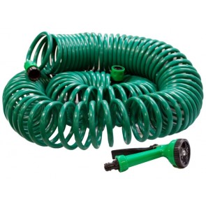 GARDEN HOSE 50 FT SOFT COIL GARDENING WATER SPRAY GUN CA17