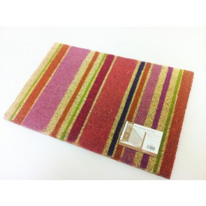 STRIPE DESIGN COIR PVC BACKED DOOR MAT STRIPEY ENTRANCE STRIPED DOORMAT CA79