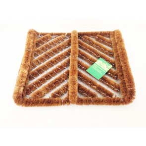 BOOT SCRAPER MAT COIR GALVANISED WIRE FRAME 40CM x 50CM CLEANING DOOR MAT CA84
